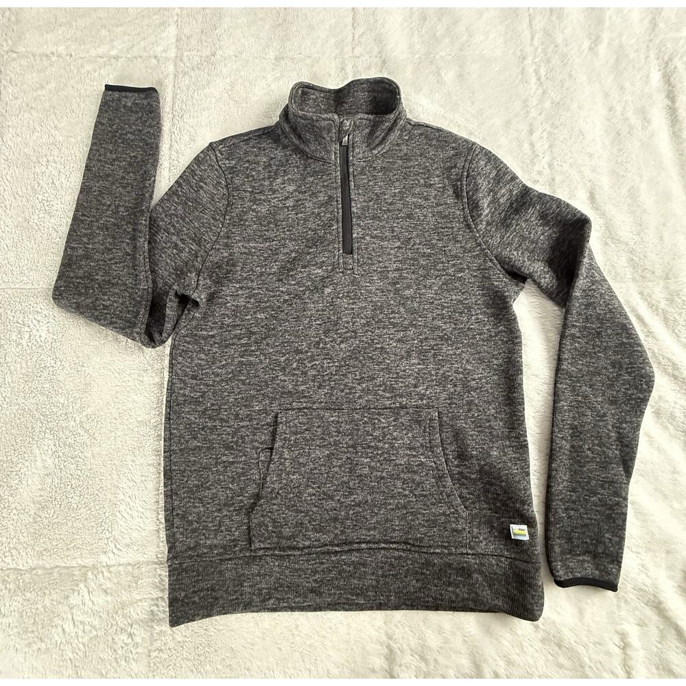 Vuori Durango 1/2 Zip Sweater Men's Small Dark Gray 100% Polyester